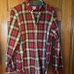 Mens J crew cotton plaid fall shirt